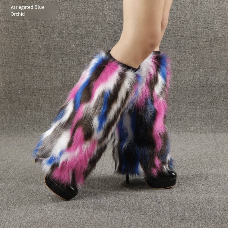 Faux Fur Boot Covers Women Long Short Leggings Warms Plush Boots Socks Sleeve